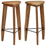 vidaXL Tabourets de bar lot de 2 bois d'acacia massif