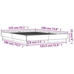 vidaXL Cadre de lit avec LED sans matelas chêne sonoma 135x190 cm