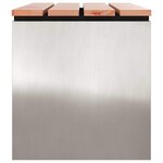 vidaXL Banc de jardin Argent 80 x 40 x 43 cm Acier inoxydable