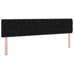 vidaXL Lit de Rangement avec matelas Noir 200 x 200 cm Velours