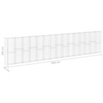 vidaXL Mur en gabion avec couvercles Acier galvanisé 900x30x200 cm