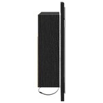 Armoire miroir salle de bain LED vidaXL  chêne noir  60x12x45 cm  en bois d'ingénierie