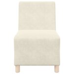 vidaXL Unité de Sofa Modulaire Sans Accoudoirs 3 Pièces Crème