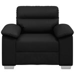vidaXL Fauteuil noir 60 cm similicuir