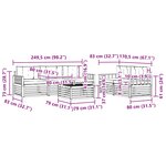 vidaXL Ensemble de canapés d'extérieur 6 pc Blanc et Beige