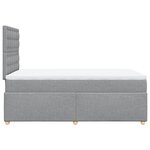 vidaXL Sommier à lattes de lit avec matelas Gris clair 120x200cm Tissu