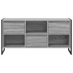 vidaXL Meuble TV Gris Sonoma 100 x 36 x 49 5 cm Bois d'ingénierie