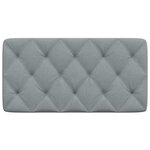 vidaXL Coussin de tête de lit gris clair 100 cm tissu