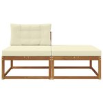 vidaXL Unité de canapé sectionnel avec coussin 2 Pièce Naturel