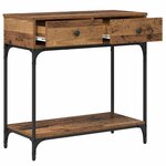 vidaXL Table console Bois ancien 75 x 34 5 x 75 cm Bois d'ingénierie