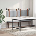 vidaXL Tête de lit suspendue Gris clair PU antique