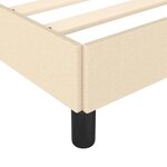 vidaXL Cadre de lit Crème 120 x 200 cm Tissu