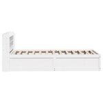 vidaXL Cadre de lit et tête de lit blanc 100x200 cm bois de pin massif