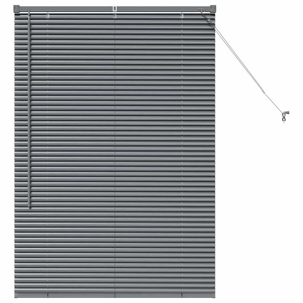 vidaXL Store de Fenêtre avec des rideaux Gris foncé Aluminium