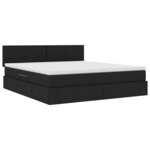 vidaXL Lit avec rangement et matelas avec matelas Noir 180 x 200 cm