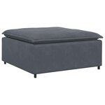 vidaXL Module de repose-pieds de canapé modulaire gris foncé