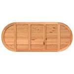 vidaXL Dessus de table 240x100x4 cm bois de chêne massif ovale