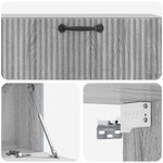vidaXL Meuble TV mural Sonoma gris 98 x 31 x 30 cm Bois d'ingénierie