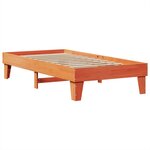 vidaXL Cadre de lit sans matelas cire marron 100x200cm bois pin massif