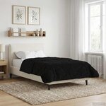 vidaXL Duvet d'été simple Matelassé Noir 155 x 220 cm