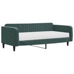 vidaXL Lit de jour avec matelas vert foncé 100x200 cm velours