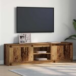 vidaXL Unites TV 2 Pièces Marron 180 x 34 x 50 cm Bois d'ingénierie