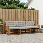 vidaXL Ensemble de canapés d'extérieur 3 pc Naturel et gris clair