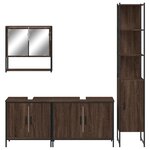 vidaXL Ensemble de meubles de salle de bain 4 Pièces Chêne marron