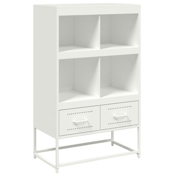 vidaXL Buffet haut blanc 68x39x111 5 cm acier
