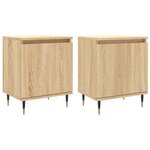 vidaXL Tables de chevet 2Pièces chêne sonoma 40x30x50cm bois d'ingénierie