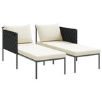 Transat vidaXL avec coussins pour 2 personnes Anthracite 115x153x69 5 cm Acier