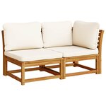 vidaXL Salon de jardin 6 Pièces avec coussins bois d'acacia solide