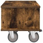 vidaXL Meuble TV Chêne fumé 37 x 35 x 35 cm Bois d'ingénierie