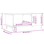 vidaXL Table basse Blanc brillant 90x50x40 cm Bois d'ingénierie
