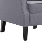 vidaXL Fauteuil gris foncé tissu