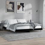 vidaXL Cadre de lit sans matelas noir 180x200 cm bois d'ingénierie