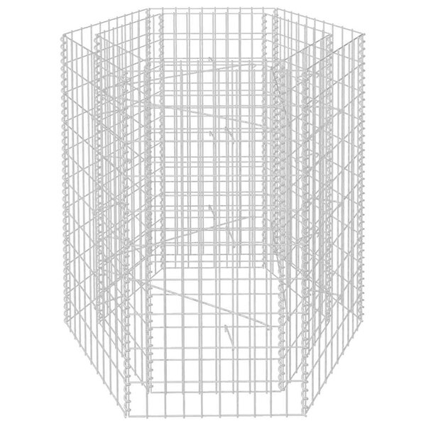 vidaXL Lit surélevé à gabion hexagonale 100x90x100 cm