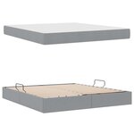 vidaXL Lit avec rangement et matelas Gris clair 160 x 200 cm Polyester