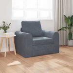 vidaXL Canapé-Lit Gris foncé 98 x 71 x 83 cm Velours