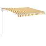 vidaXL Auvent rétractable automatique 300x250 cm Jaune et blanc