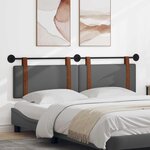 vidaXL Tête de lit suspendue Gris foncé PU antique