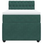 vidaXL Sommier à lattes de lit avec matelas Vert foncé 90x200 cm