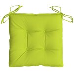 vidaXL Coussins de chaise lot de 4 vert brillant 40x40x7 cm