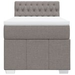 vidaXL Sommier à lattes de lit avec matelas Taupe 90x190 cm Tissu