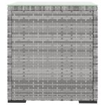 vidaXL Table d'appoint gris 40x37x40 5 cm poly rotin et verre trempé