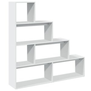 vidaXL Étagère séparatrice de pièce à 4 niveaux blanc 143 5x29x143 5cm