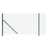 vidaXL Clôture en treillis métallique avec bride vert 1x10 m