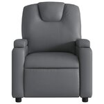 vidaXL Fauteuil inclinable Gris Similicuir