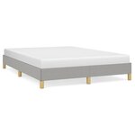 vidaXL Cadre de lit sans matelas gris clair 160x200 cm tissu