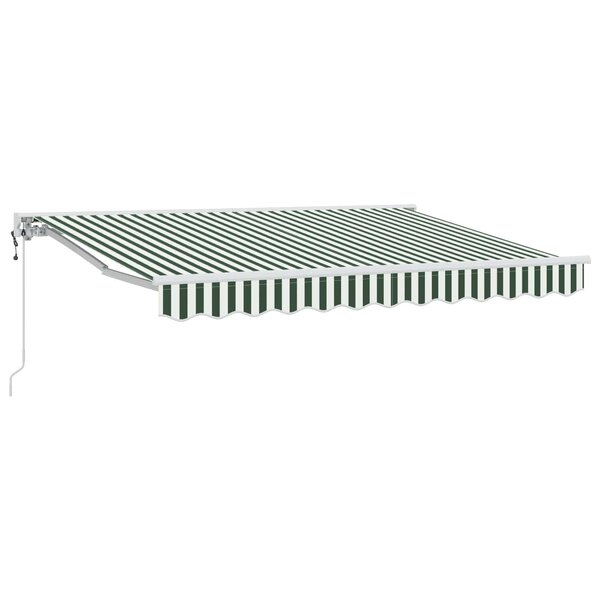vidaXL Auvent rétractable électrique Vert et blanc 3 x 2 5 m